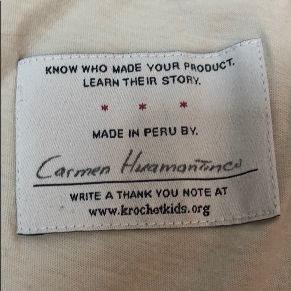 Krochet Kids Beige Knit Pocket Short Sleeve Top - Picture 6 of 7